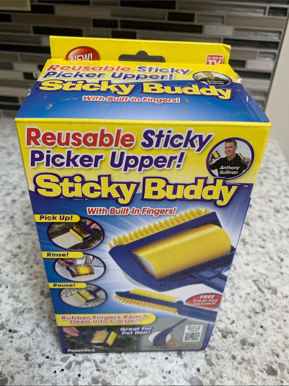 Amazing Tele Brands Reusable Sticky Picker Upper Sticky Buddy. Brand new.